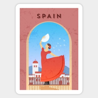 Spain. Retro travel poster Sticker